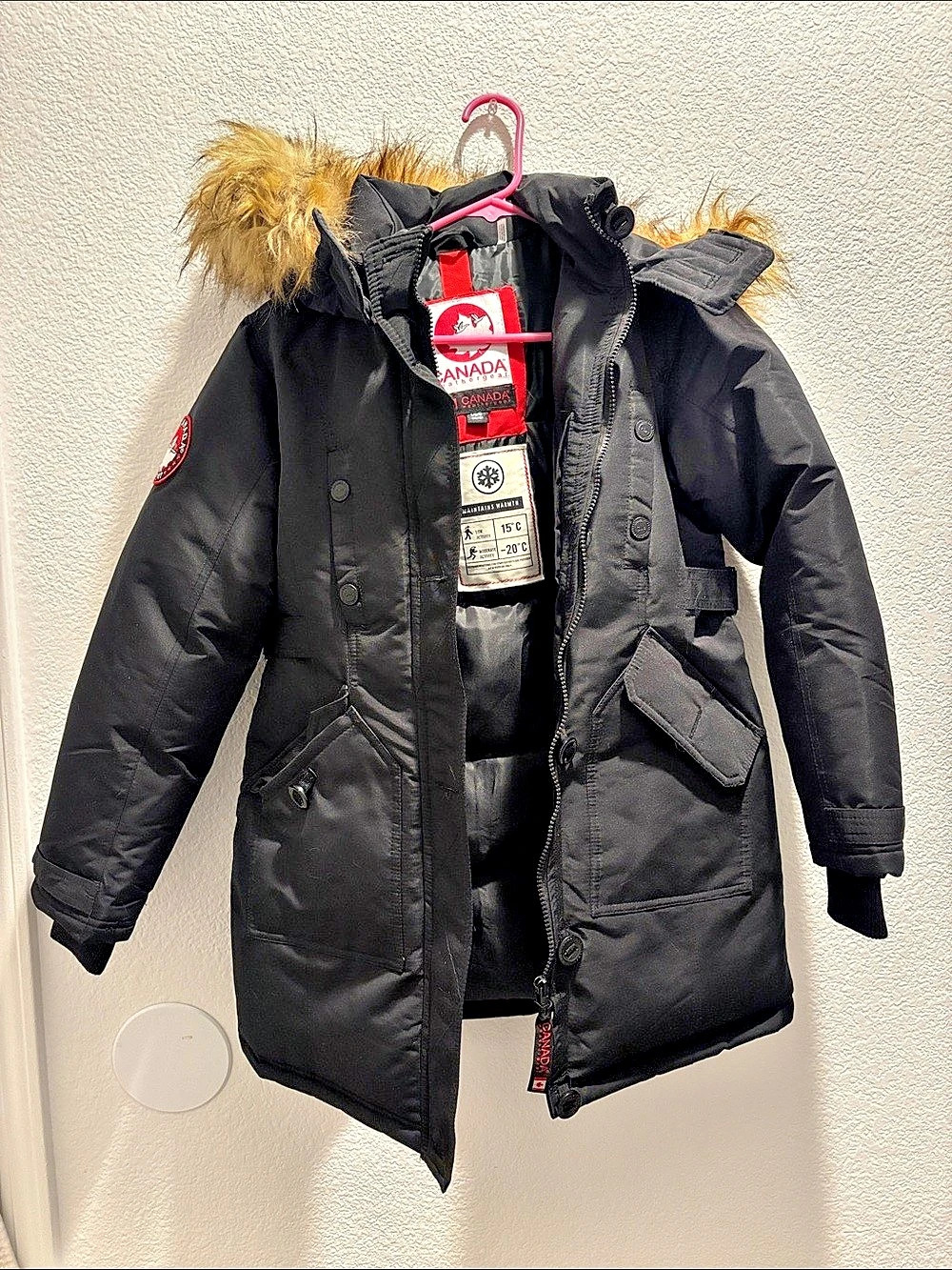 Canada Weather Gear Kids Black Puffer Jacket Size Large Like New